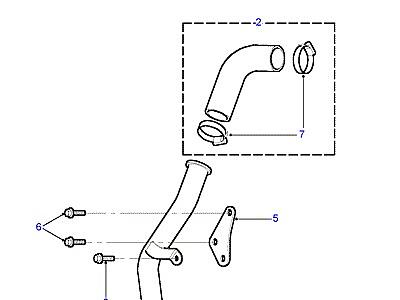 G03125 PIPE-THERMOSTAT TO BOTTOM HOSE  Freelander 1 (L314)