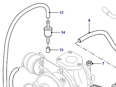 G03175 VACUUM CONTROLS-TURBOCHARGER  Freelander 1 (L314)