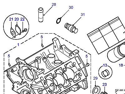 G04020 BLOCK, CRANKSHAFT, CON RODS, PISTONS  Freelander 1 (L314)