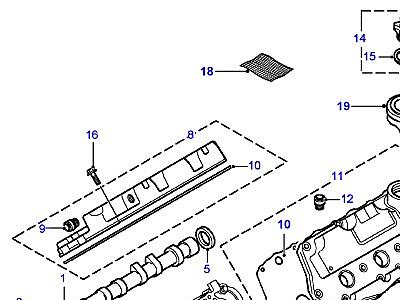 G04025 CAMSHAFT, CAMSHAFT COVER  Freelander 1 (L314)