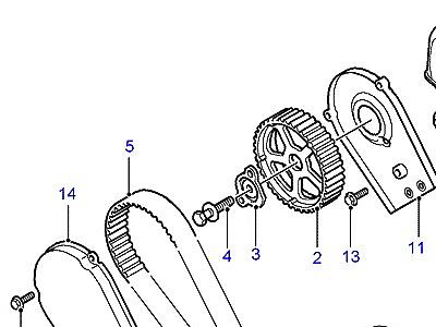 G04110 TIMING BELT, TIMING BELT COVER - FRONT  Freelander 1 (L314)
