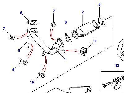 H01005 СИСТЕМА ВЫПУСКА  Freelander 1 (L314)