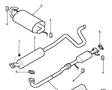 H01015 СИСТЕМА ВЫПУСКА  Freelander 1 (L314)