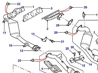 H01030 СИСТЕМА ВЫПУСКА  Freelander 1 (L314)