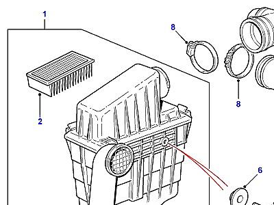 I01010 ВОЗД. ФИЛЬТР И СОПУТСТВ. ЭЛЕМЕНТЫ  Freelander 1 (L314)