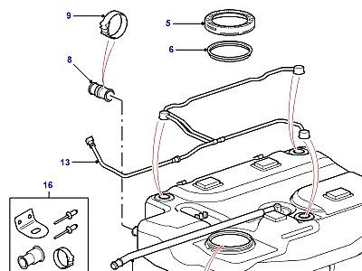 I01085 ТОПЛИВНЫЙ БАК И СОПУТСТВУЮЩИЕ ЭЛЕМЕНТЫ  Freelander 1 (L314)