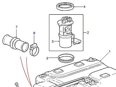 I01100 FUEL TANK SENDER AND MOUNTINGS  Freelander 1 (L314)