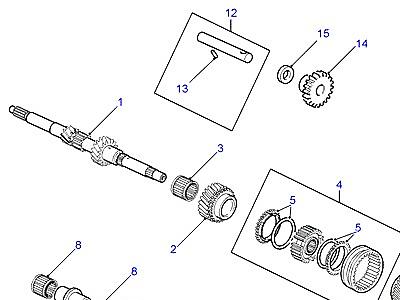 J01030 MAINSHAFT & GEARS  Freelander 1 (L314)