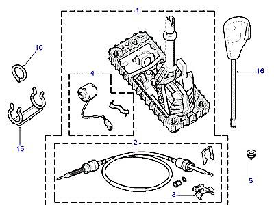 J03025 SELECTOR MECHANISM-EXTERNAL  Freelander 1 (L314)