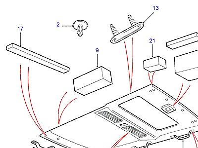 K01105 ОБШИВКА ПОТОЛКА  Freelander 1 (L314)