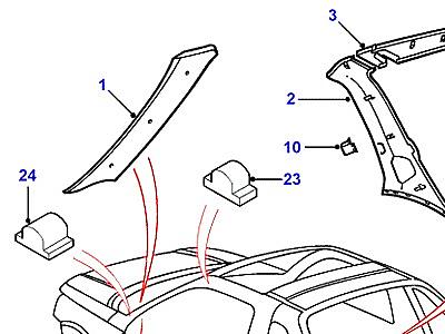 K01156 POST AND SILL FINISHERS  Freelander 1 (L314)