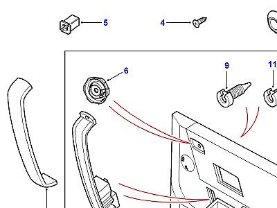 K01190 REAR SIDE DOOR CASING  Freelander 1 (L314)