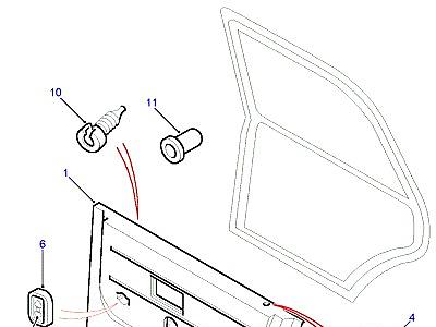 K01195 REAR SIDE DOOR CASING  Freelander 1 (L314)