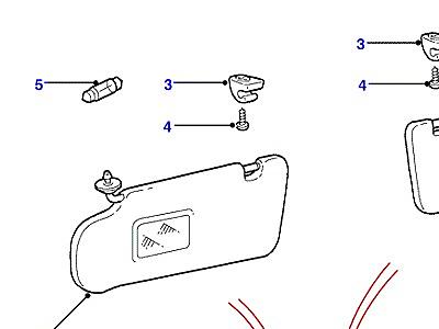 K01210 СОЛНЦЕЗАЩИТНЫЕ КОЗЫРЬКИ  Freelander 1 (L314)