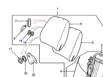 N02030 ПЕРЕДНИЕ СИДЕНЬЯ  Freelander 1 (L314)