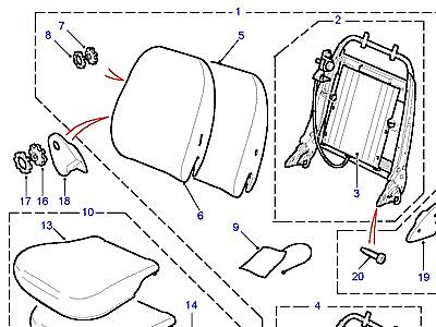 N02085 ПЕРЕДНИЕ СИДЕНЬЯ  Freelander 1 (L314)