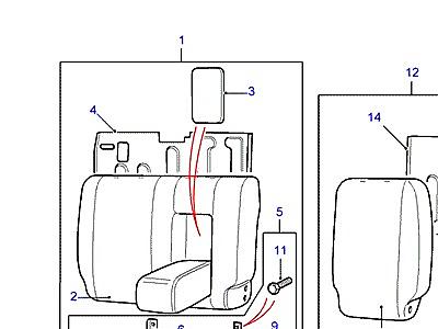 N02140 REAR SEAT - TRIPLE  Freelander 1 (L314)