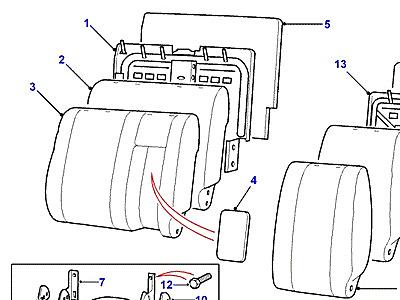 N02180 REAR SEAT - TRIPLE  Freelander 1 (L314)