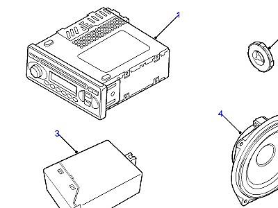 O01015 CD HEAD UNIT & SPEAKERS-M25 & MILLENNIUM  Freelander 1 (L314)