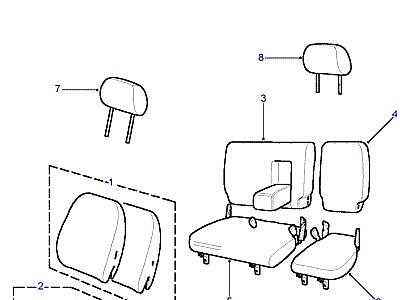 O01050 SEAT SQUAB & CUSHION ASSEMBLIES-MILLENNIUM  Freelander 1 (L314)