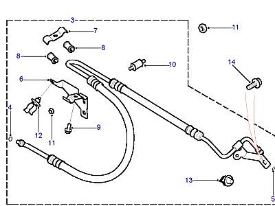 P01010 HOSES - FEED AND SUCTION  Freelander 1 (L314)