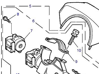 P03010 КОРПУС РУЛЕВОЙ КОЛОНКИ  Freelander 1 (L314)