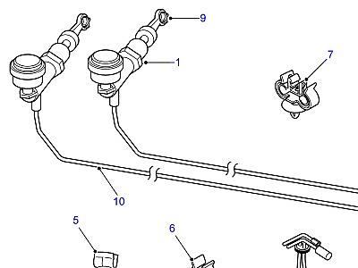 S01010 CLUTCH MASTER CYLINDER & PIPES  Freelander 1 (L314)