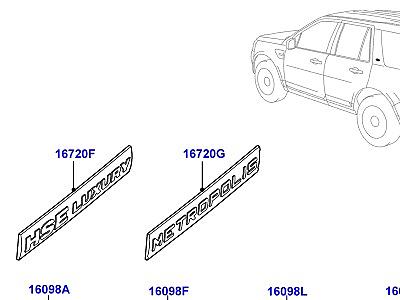 100AAE ПАСПОРТНЫЕ ТАБЛИЧКИ  Freelander 2 (L359)