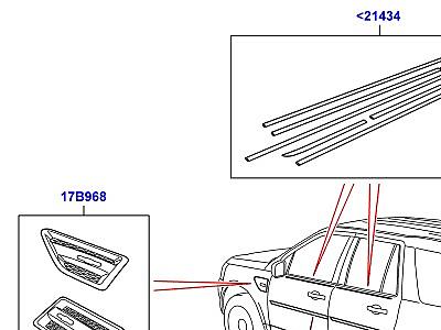 102ABI КОМПЛЕКТЫ ОТДЕЛКИ КУЗОВА - БОКОВЫЕ АКСЕССУАРЫ  Freelander 2 (L359)