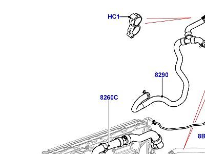 302ABK1 ТРУБОПРОВОДЫ И ШЛАНГИ СИСТЕМЫ ОХЛАЖДЕНИЯ, 2.0 16 КЛАП., ТУРБОНАДДУВ, БЕНЗИН  Freelander 2 (L359)