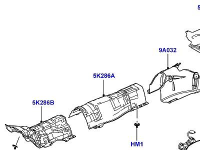 322AJE8 ТЕПЛОЗАЩИТНЫЕ ЭКРАНЫ СИСТЕМА ВЫПУСКА ОТРАБОТАВШИХ ГАЗОВ SI6 3.2L БЕНЗИН  Freelander 2 (L359)