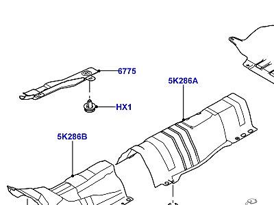 322AJG1 ТЕПЛОЗАЩИТНЫЕ ЭКРАНЫ СИСТЕМА ВЫПУСКА ОТРАБОТАВШИХ ГАЗОВ 2.0 16 КЛАП., ТУРБОНАДДУВ, БЕНЗИН  Freelander 2 (L359)