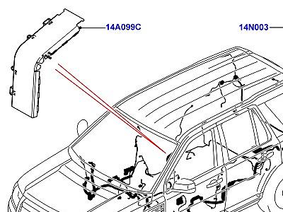 418AFE КРЫШКИ ЭЛЕКТРОПРОВОДКИ  Freelander 2 (L359)