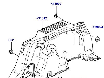 503ADB БОКОВАЯ ОТДЕЛКА БАГАЖНОЕ ОТДЕЛЕНИЕ  Freelander 2 (L359)