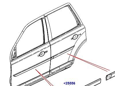 505AEX МОЛДИНГИ КУЗОВА  Freelander 2 (L359)