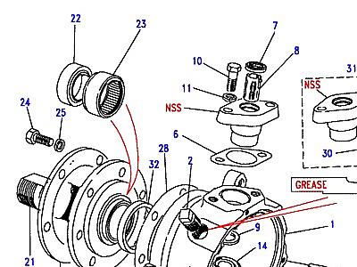 B03060 SWIVEL PIN HOUSING  Range Rover Classic