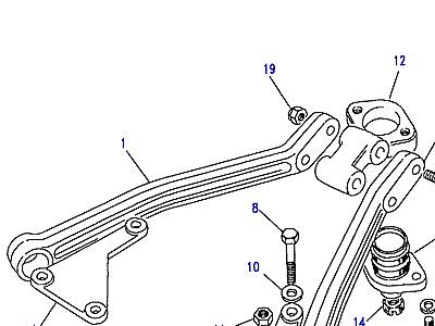 B07025 TOP LINK, FULCRUM & BALL JOINT  Range Rover Classic