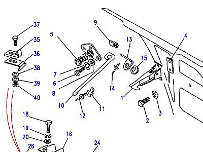 C01065 BONNET LOCKING & RELEASE  Range Rover Classic