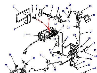 C01080 DOOR LOCKS FRONT - HEATED  Range Rover Classic