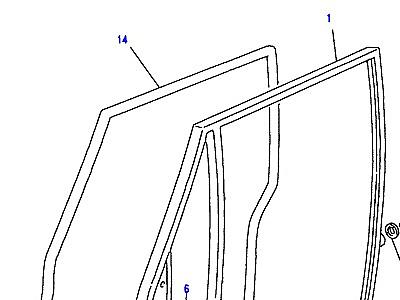 C01125 FRONT DOOR FRAME AND SEALS  Range Rover Classic