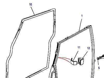 C01130 FRONT DOOR FRAME AND SEALS  Range Rover Classic