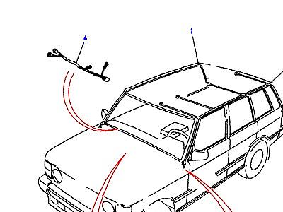 D03020 HARNESS-BODY-FROM (V) MA647645  Range Rover Classic