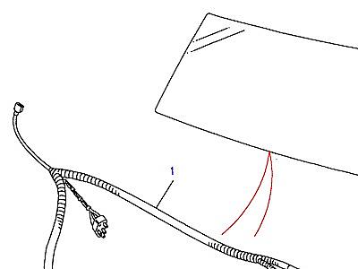 D03095 HARNESS-HEATED WINSCREEN-TO (V) LA647644  Range Rover Classic