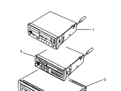 D08020 RADIO CASSETTE & CD SYSTEM-FROM (V) KA624756 TO (V) LA647644  Range Rover Classic