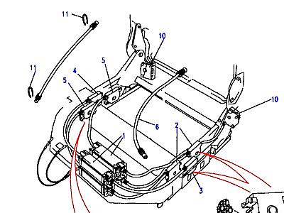 D12055 SEAT-MOTORS & CABLES (NON MEMORY)  Range Rover Classic