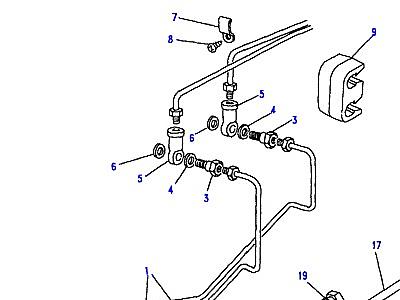 E04005 FRONT BRAKE PIPES - LH  Range Rover Classic