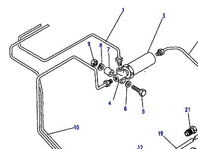 E04010 FRONT BRAKE PIPES - RH  Range Rover Classic