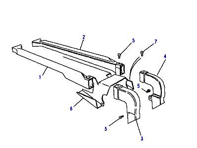 F03025 DUCTING REAR-FROM (V) MA647645  Range Rover Classic