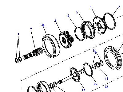 J03095 WEB SHAFT & FOURTH GEAR  Range Rover Classic