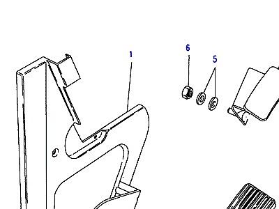 K01070 FOOTREST & TOEBOX TRIM-FROM (V) MA647645  Range Rover Classic